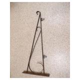 OLD Wrought Iron Sign Bracket w/Scroll Work