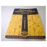 1928-1938 Automotive Hardware & Trimming Supplies