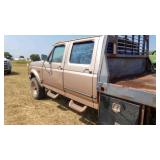 1997 FORD F350 XLT 4X4, 4 DOOR, HAY BED,