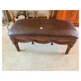 leather top dressing bench, 18' x 40' x 22' tall