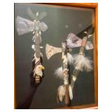 Native American Tomahawks in case, 17' x 21'