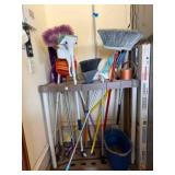 cleaning supplies and holder
