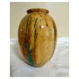 hand turned wood vase