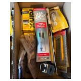 Box of gloves, rain-x, etc