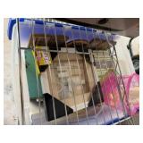 plastic tub of wall decorations