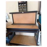 metal frame shop bench, needs new top board