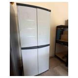 Plastic cabinet, 30' W, 70' tall, 19' deep