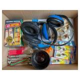 Ear protection, tools, fishing lures