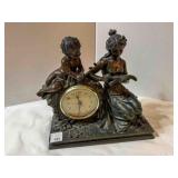 1980's Juliana quartz mantle clock w/bronze