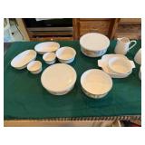 group of Corningware and other dishes