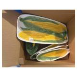Corn on the cob plate set, 1-lage, 8-plates
