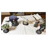 bird figurines and vintage phone figurines
