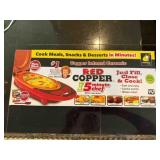 Red Copper infused Ceramic cooker, new in box
