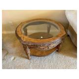 3-matching glass top end & coffee tables