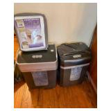 2-paper shredders and Mattress/box springs cover