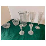 glass candle holders, etc.