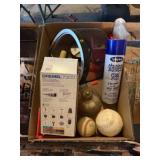 Box of Dremel 7300, softballs, etc