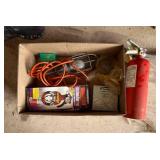 box of light, fire extinguisher, etc