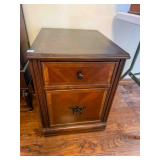 small wood cabinet w/2-drawer; 22' deep