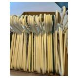 Box of plastic hangers