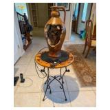 metal stand w/wood top 20' round x 26' tall