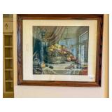2-floral prints & frames; 26½' x 22½', 27½' x21½'