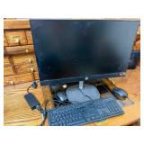 HP monitor, keyboard and mice