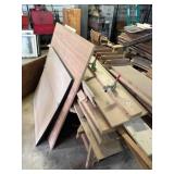 Stack of Wood & 2 Saw Horses
