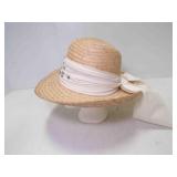Street Smart Tan Woven Straw w/Wide Studded Band