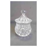 Vintage Lead Diamond Cut Crystal w/Matching Lid