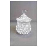 Vintage Lead Diamond Cut Crystal w/Matching Lid