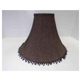 Black & Brown Bell Lamp Shade Textured Fabric &