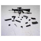 Miniature Model M4 Rifle Drum Magazine, Scope &