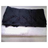 Modern Black & White Scarf Foulard Curtains