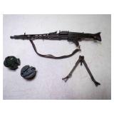 Miniature WWII German MG42 Machine Gun w/Bipod