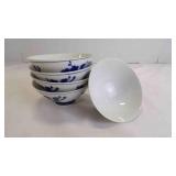5 Vintage Japanese Porcelain Rice or Sauce Bowls