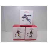 3 2017 Hallmark Keepsake NFL Ornaments - JJ Watt