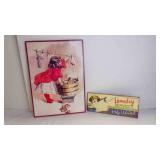 Vintage-Style Wall Hanging Tin Home Dï¿½cor Signs