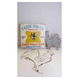 3 Kirkland's Hanging Rooster Wood Plaque w/Two