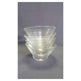 4 Vintage Pyrex Clear Glass Dessert/Custard Cups