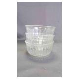 3 Vintage Pyrex Clear Ribbed Dessert/Custard Cup