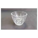 Vintage Vertical Diamond Cut Crystal Votive Holder