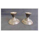 Set of Vintage Sterling Silver Candlestick Holders