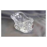 24% Lead Clear Diamond-Cut Crystal Holiday Sleigh