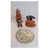 Clay Musician & Lazart Metal & Sandstone Sculpture
