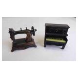 2 Vintage Die-Cast Metal Pencil Sharpeners
