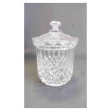 Vintage Lead Diamond Cut Crystal w/Matching Lid