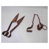Antique Double Bow Sheep Shears & Cow Kickers aka