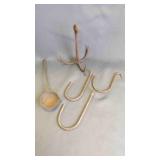 5 Antique Hand-Forged Hooks, Tongs & Soup Ladle