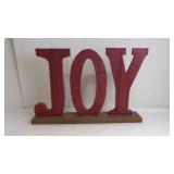 Rustic Distressed Wood 'JOY' Holiday Tabletop Sign